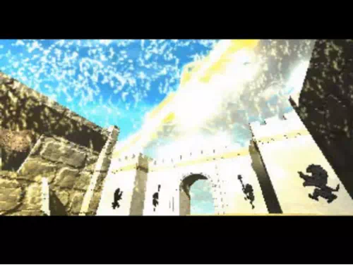 電磁霧が広がるムービーの中で、城壁に囲まれたバラージの街が映る
