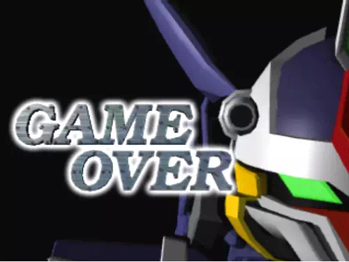 バーストアタックを2連発で受けてGAME OVERになった画面