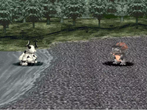 エレキングvsカプセル怪獣アギラとの戦闘画面