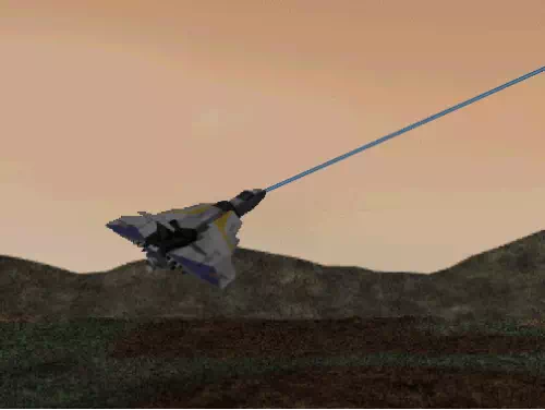 ウルトラホーク1号がマグネリウムエネルギーを照射する場面