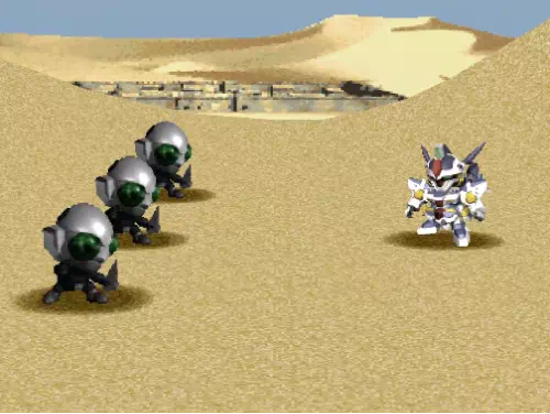 バディム戦闘員（黒）とアールガンの戦闘画面