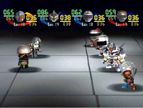 ハカイダーとギルとの戦闘開始画面。敵側はハカイダーとギルの2体